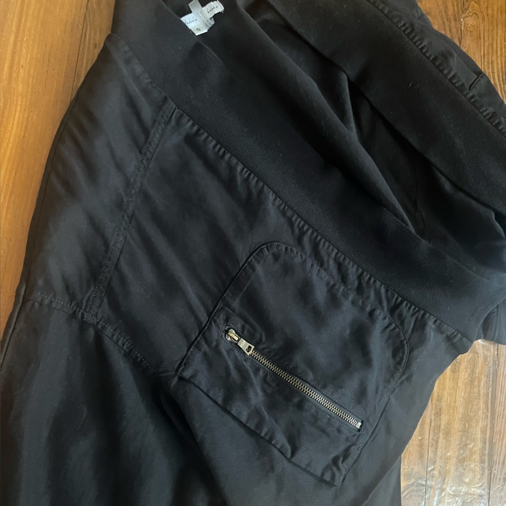 Young Fabulous & Broke Black Bomber Jacket with Gold Zippers - Picture 13 of 16